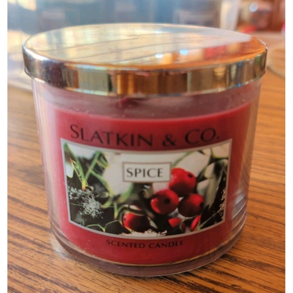 NEW Bath & Body Works Candle Scented 3 Wick 14.5 oz Slatkin & Co. Spice